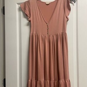 Elegant Midi Dress in Pink